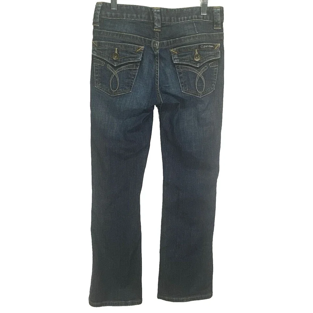 Calvin Klein Talla Jeans Women's Blue Size 2 28/29 Lean Bootcut Low Rise